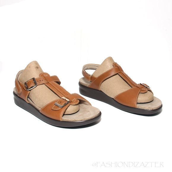 SAS Captiva T-strap Sandals Caramel 11N